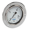Bourdon tube pressure gauge Type 360 stainless steel/glass R100 measuring range -1 - 0 bar process connection brass 1/2"BSPP